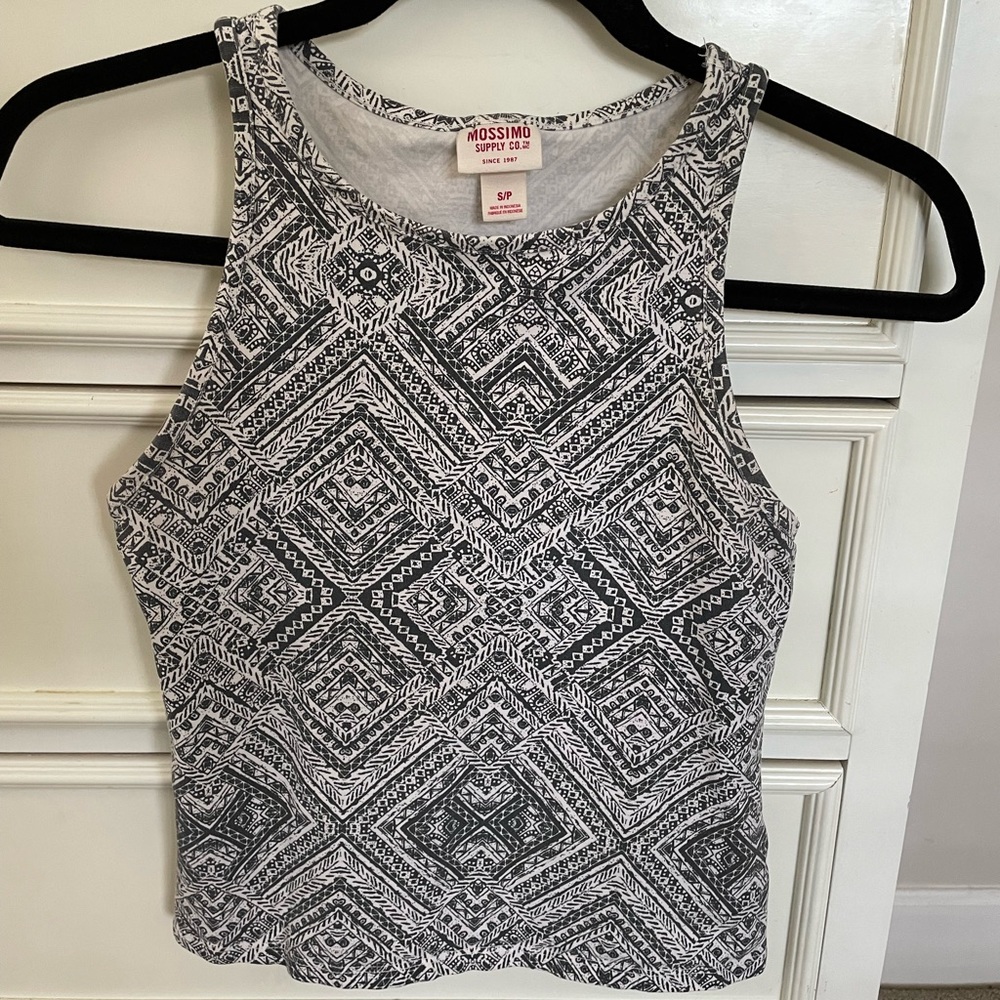 mossimo supply co. black and white tank